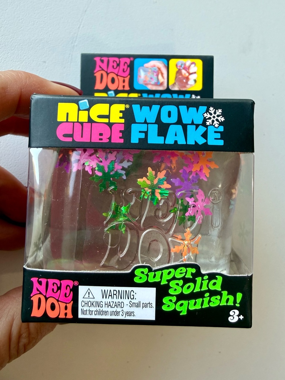 NEW + RARE ❄️ NeeDoh Nice Cube Wow Flake ❄️ by Schylling